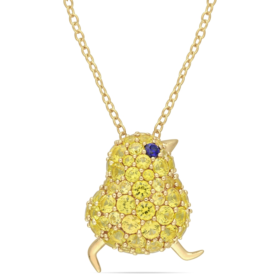 Image 657854.jpg, Product 657-854 / Price $230.99, Critters Collection Yellow Silver Created Blue and Yellow Sapphire "Chick" Fashion Pendant with Chain from Critters Collection on TSC.ca's Jewellery department