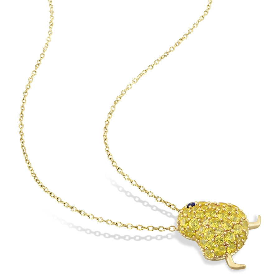 Image 657854_ALTMORE1.jpg, Product 657-854 / Price $230.99, Critters Collection Yellow Silver Created Blue and Yellow Sapphire "Chick" Fashion Pendant with Chain from Critters Collection on TSC.ca's Jewellery department