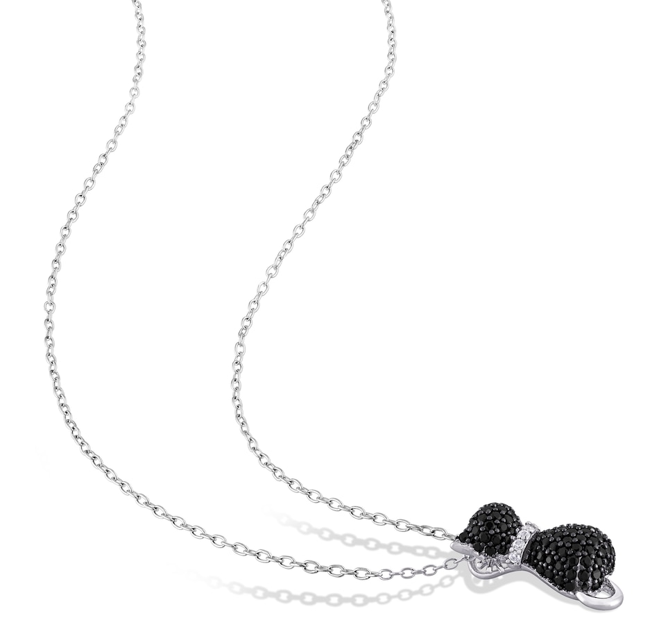 Image 657855_ALTMORE1.jpg, Product 657-855 / Price $167.99, Critters Collection Sterling Silver Black Spinel and Created White Sapphire "Black Cat" Pendant With Chain from Critters Collection on TSC.ca's Jewellery department