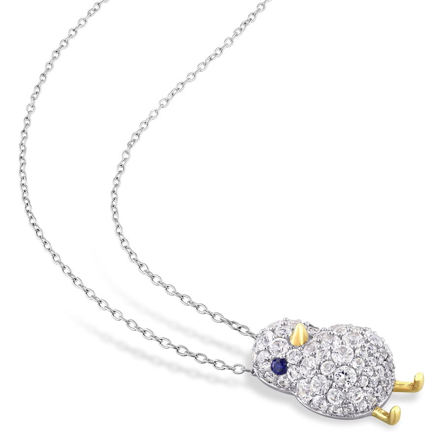 Image 657859_ALTMORE1.jpg, Product 657-859 / Price $167.99, Critters Collection Two-tone Silver Created Blue and White Sapphire "Chick" Fashion Pendant With Chain from Critters Collection on TSC.ca's Jewellery department