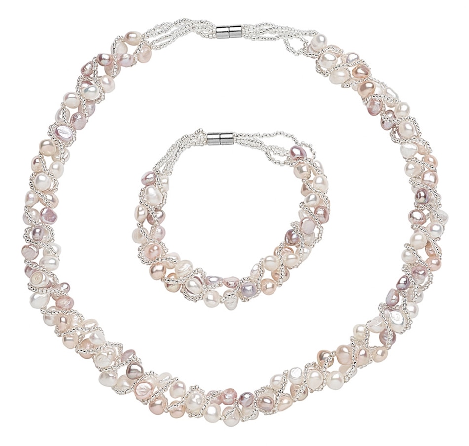 Image 657910_PCH.jpg, Product 657-910 / Price $62.99, SUGOI Pearls Multi-Colour Natural Freshwater Pearl Necklace & Bracelet Set from Sugoi Pearls on TSC.ca's Jewellery department