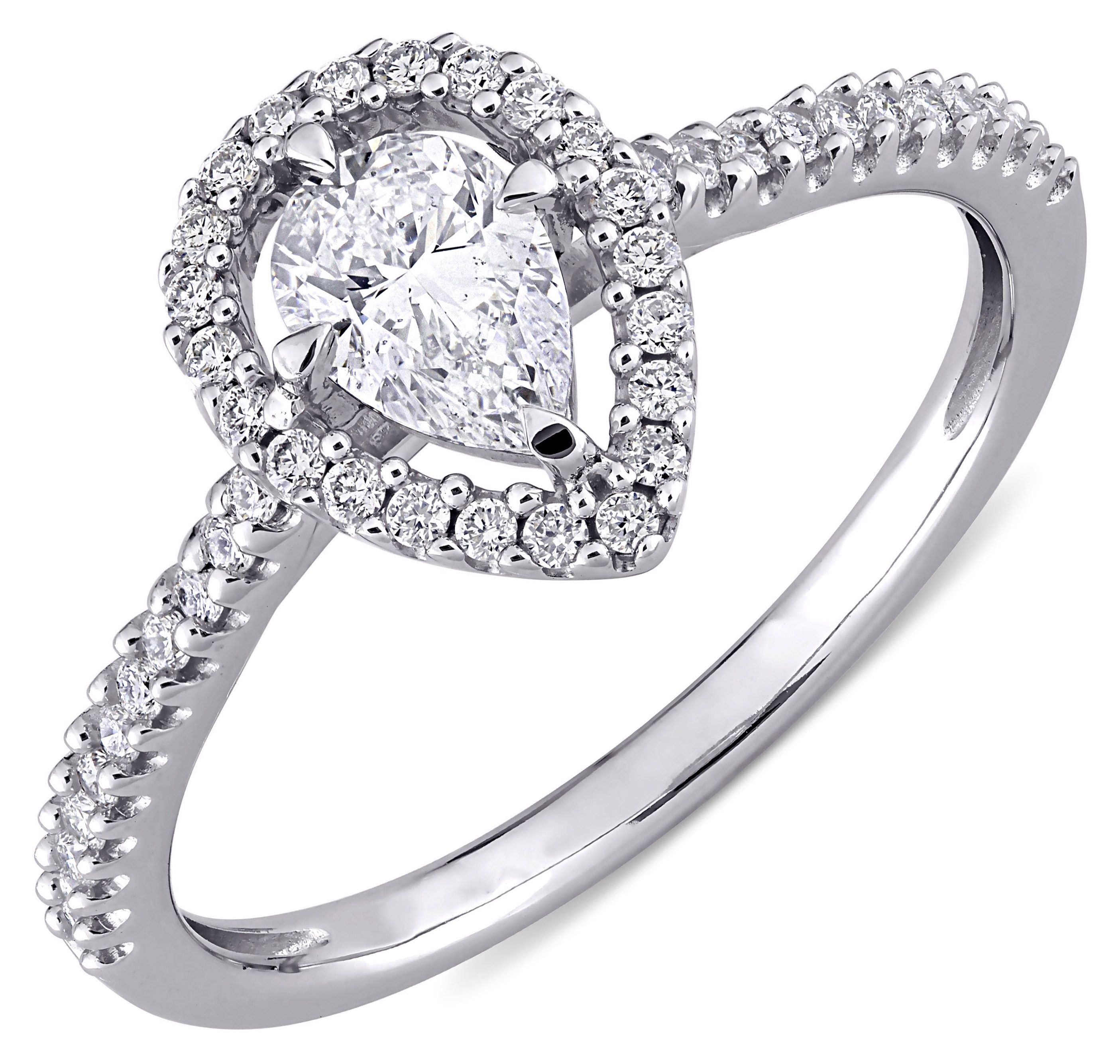 Floating halo clearance engagement ring