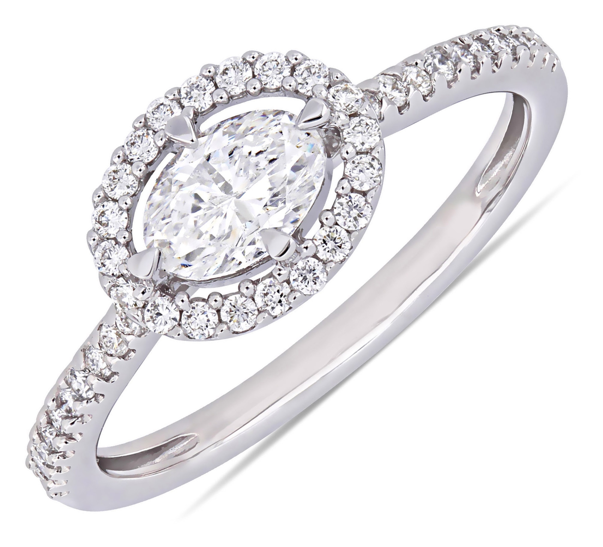 Floating halo sales diamond ring