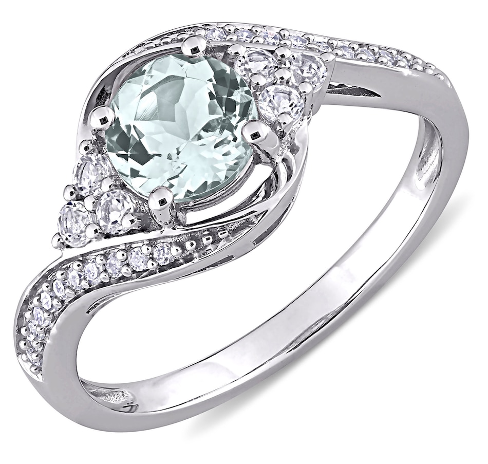 Image 657958.jpg, Product 657-958 / Price $629.99, 10K White Gold Aquamarine, White Topaz and Diamond Fashion from The Vault on TSC.ca's Jewellery department