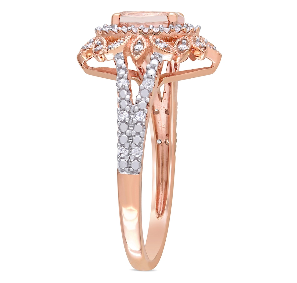 Image 658004_ALTMORE1.jpg, Product 658-004 / Price $997.99, 10K Rose Gold Diamond and Morganite Ring from The Vault on TSC.ca's Jewellery department