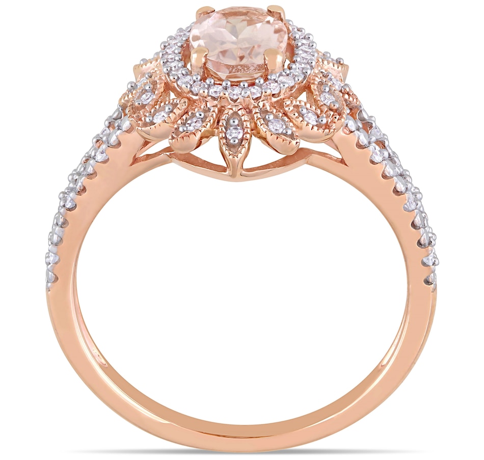 Image 658004_ALTMORE2.jpg, Product 658-004 / Price $997.99, 10K Rose Gold Diamond and Morganite Ring from The Vault on TSC.ca's Jewellery department