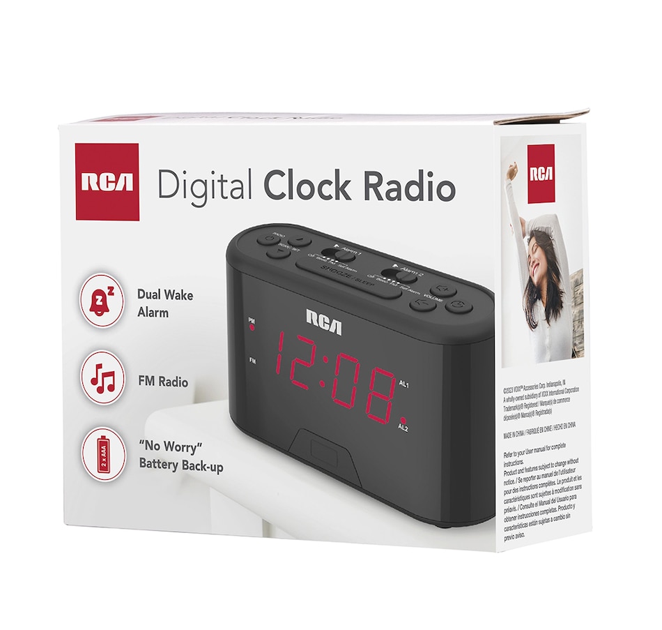 Image 658095_ALTMORE2.jpg, Product 658-095 / Price $24.99, RCA Digital Clock Radio - Black from RCA on TSC.ca's Home & Garden department