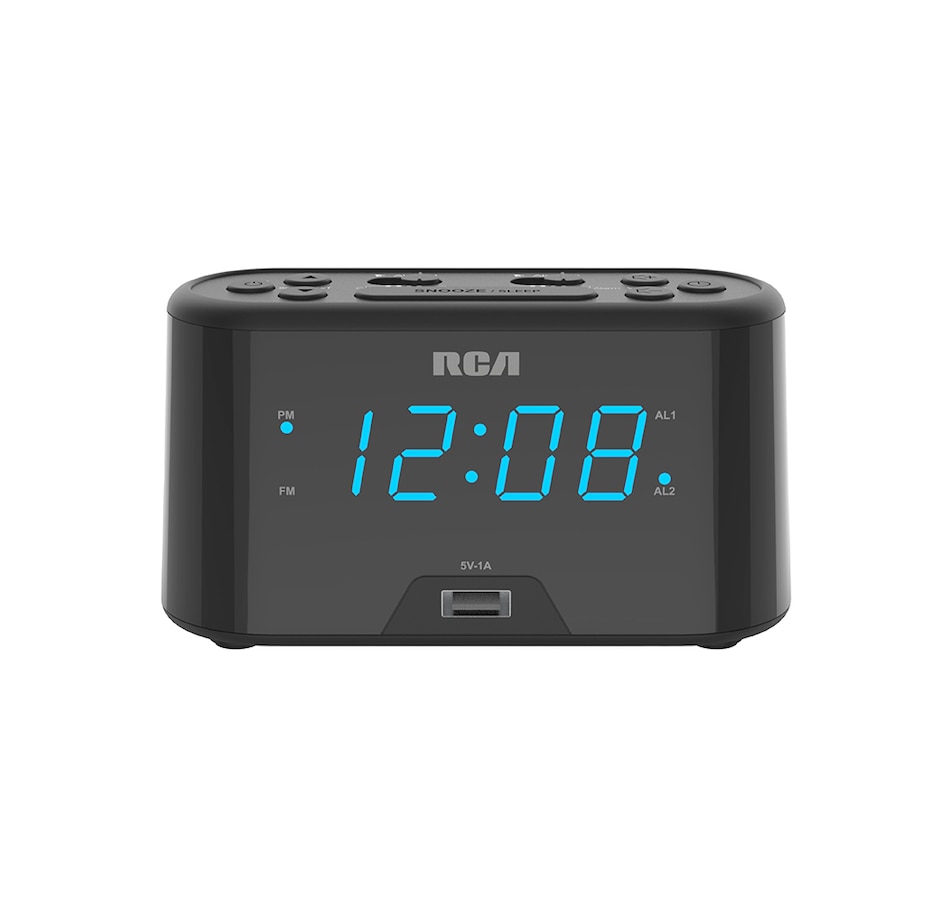 Image 658096.jpg, Product 658-096 / Price $21.00, RCA Digital Clock Radio with USB Charging - Black from RCA on TSC.ca's Home & Garden department