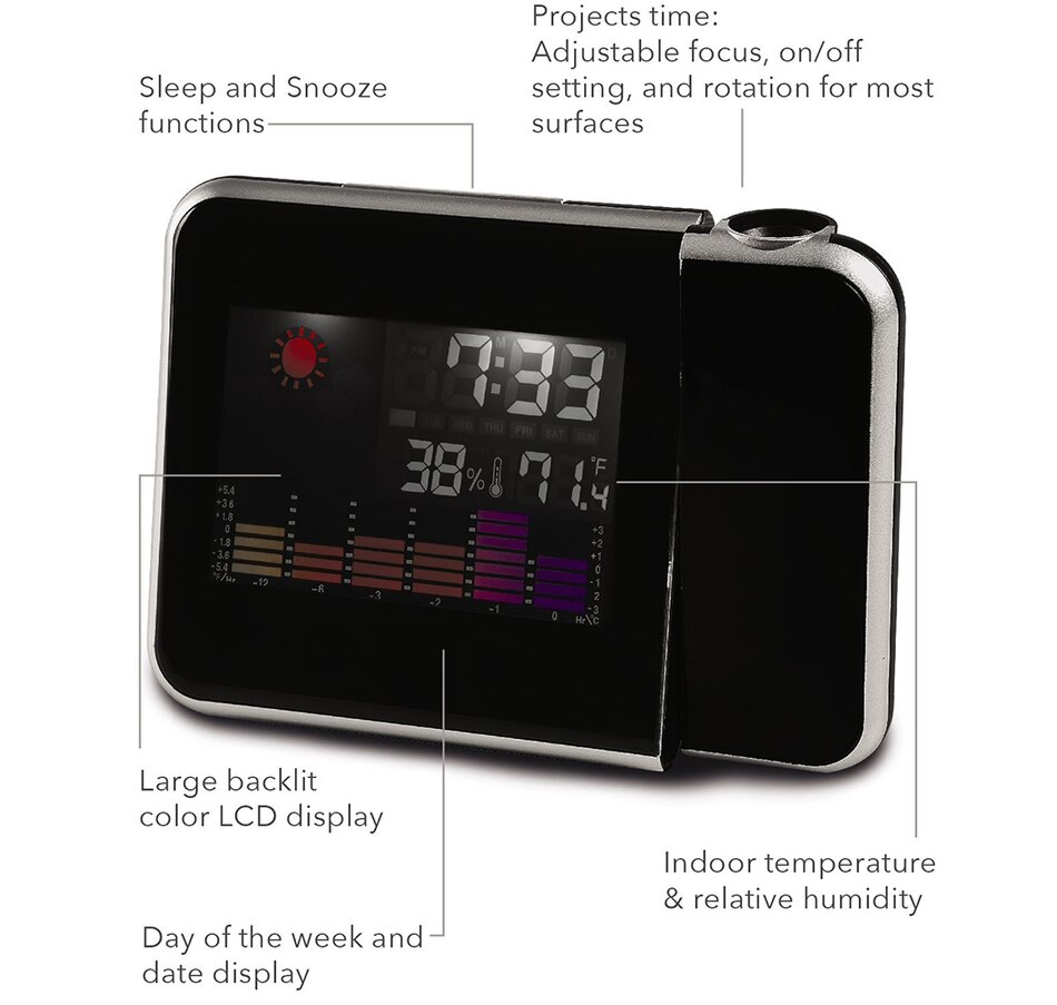 Image 658097_ALTMORE4.jpg, Product 658-097 / Price $34.99, RCA Alarm Clock Time Projector with Colour Display from RCA on TSC.ca's Home & Garden department