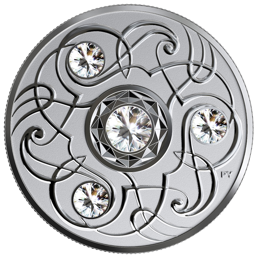Image 658152.jpg, Product 658-152 / Price $64.95, 2020 $5 Fine Silver Coin Birthstones Series April/Diamond from Royal Canadian Mint (RCM) on TSC.ca's Coins department