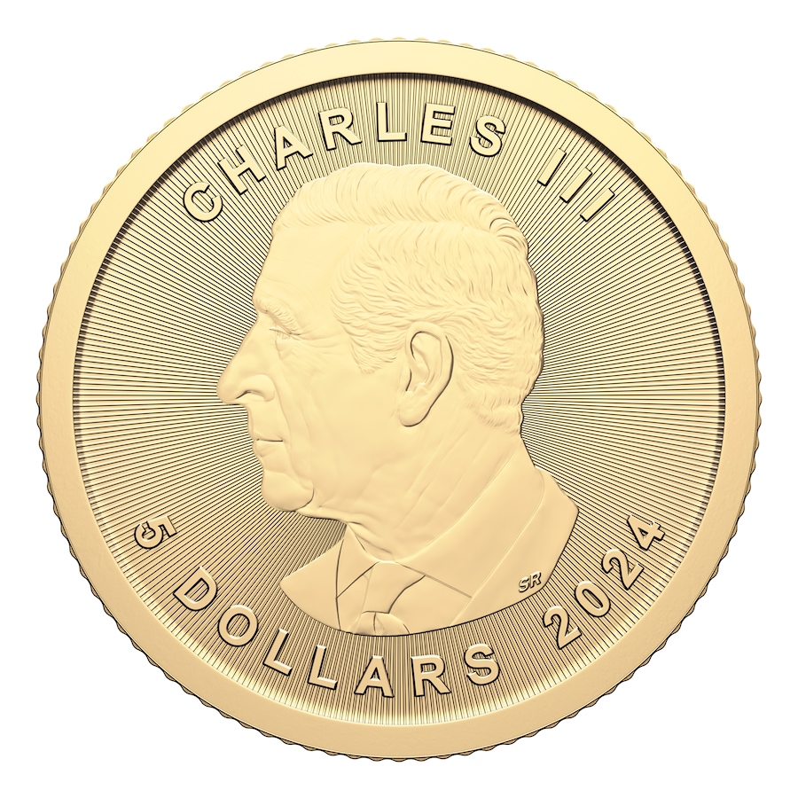 Image 658238_ALTMORE3.jpg, Product 658-238 / Price $510.00, One-Tenth Ounce .9999 Gold Maple Leaf Coin, Royal Canadian Mint Dated 2023, 2024 or 2025 from Investment Gold and Silver on TSC.ca's Coins department