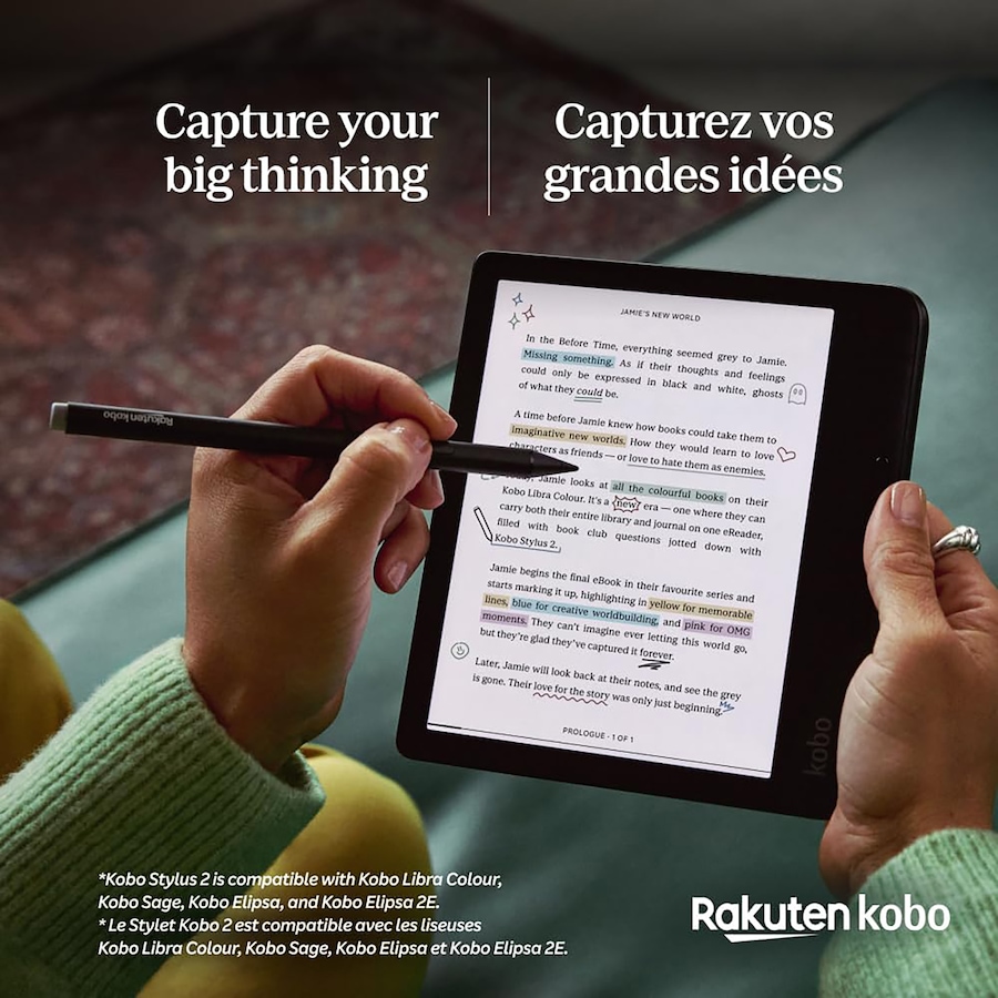 Image 658239_ALTMORE2.jpg, Product 658-239 / Price $89.99, Kobo Stylus 2 | Mark Up, Write Notes and Make Highlights | Compatible with 7" Libra Colour eReader from Kobo on TSC.ca's Electronics department
