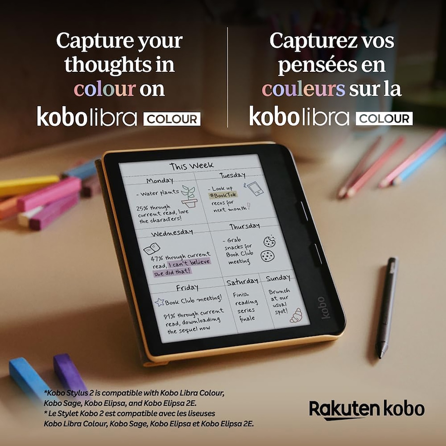 Image 658239_ALTMORE4.jpg, Product 658-239 / Price $89.99, Kobo Stylus 2 | Mark Up, Write Notes and Make Highlights | Compatible with 7" Libra Colour eReader from Kobo on TSC.ca's Electronics department