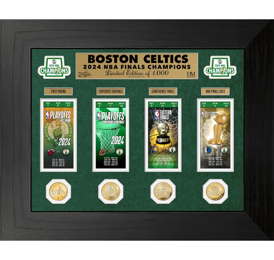 Image 658276.jpg, Product 658-276 / Price $206.99, Boston Celtics Deluxe 2024 NBA Finals Ticket Collection Gold Coin Photo Mint from Highland Mint on TSC.ca's Sports department