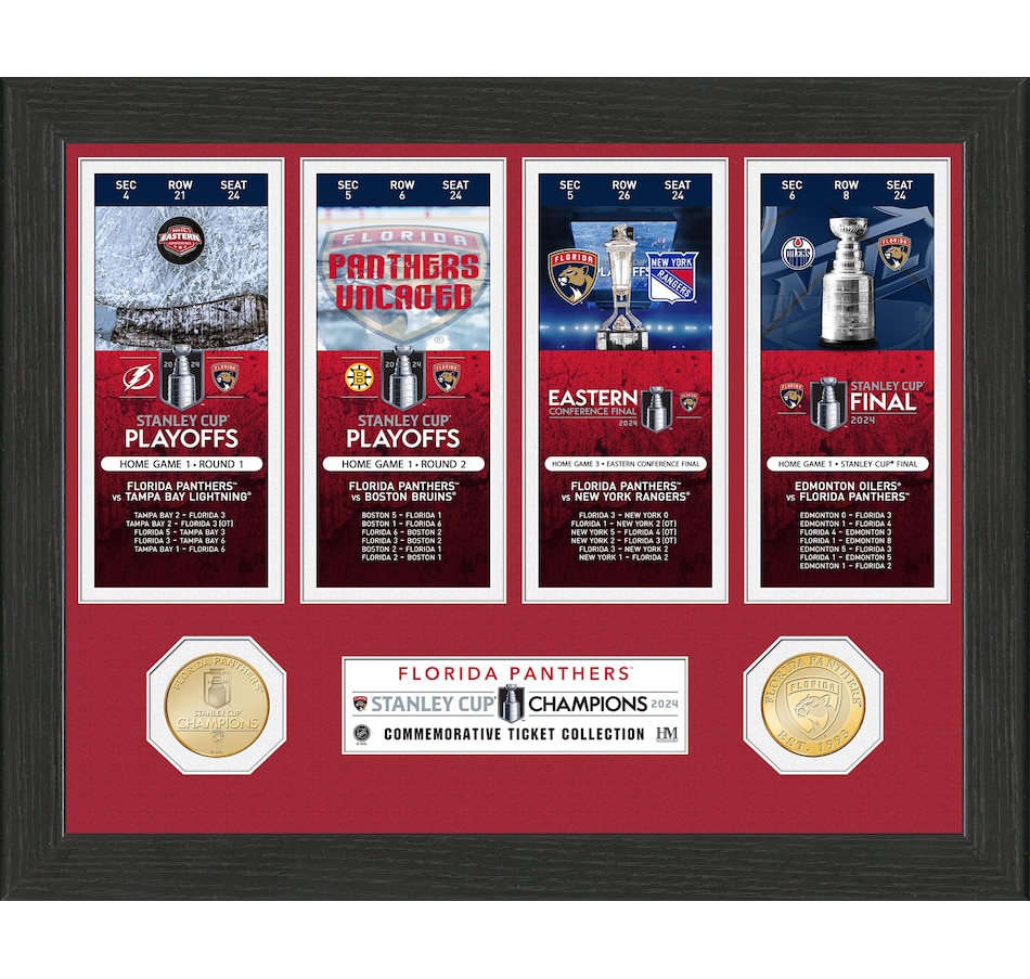 Image 658290.jpg, Product 658-290 / Price $110.00, Florida Panthers Road to the 2024 Stanley Cup Ticket Collection Bronze Coin Photo Mint from Highland Mint on TSC.ca's Sports department
