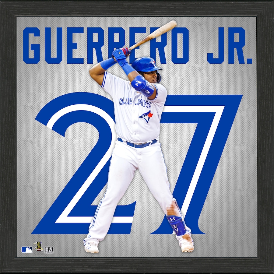 Image 658329.jpg, Product 658-329 / Price $73.99, Vladimir Guerrero, Jr. Impact Jersey Framed Photo from Highland Mint on TSC.ca's Sports department