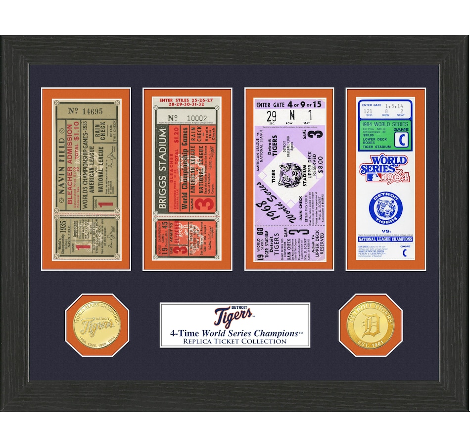 Image 658376.jpg, Product 658-376 / Price $104.99, Detroit Tigers World Series Ticket Collection from Highland Mint on TSC.ca's Sports department