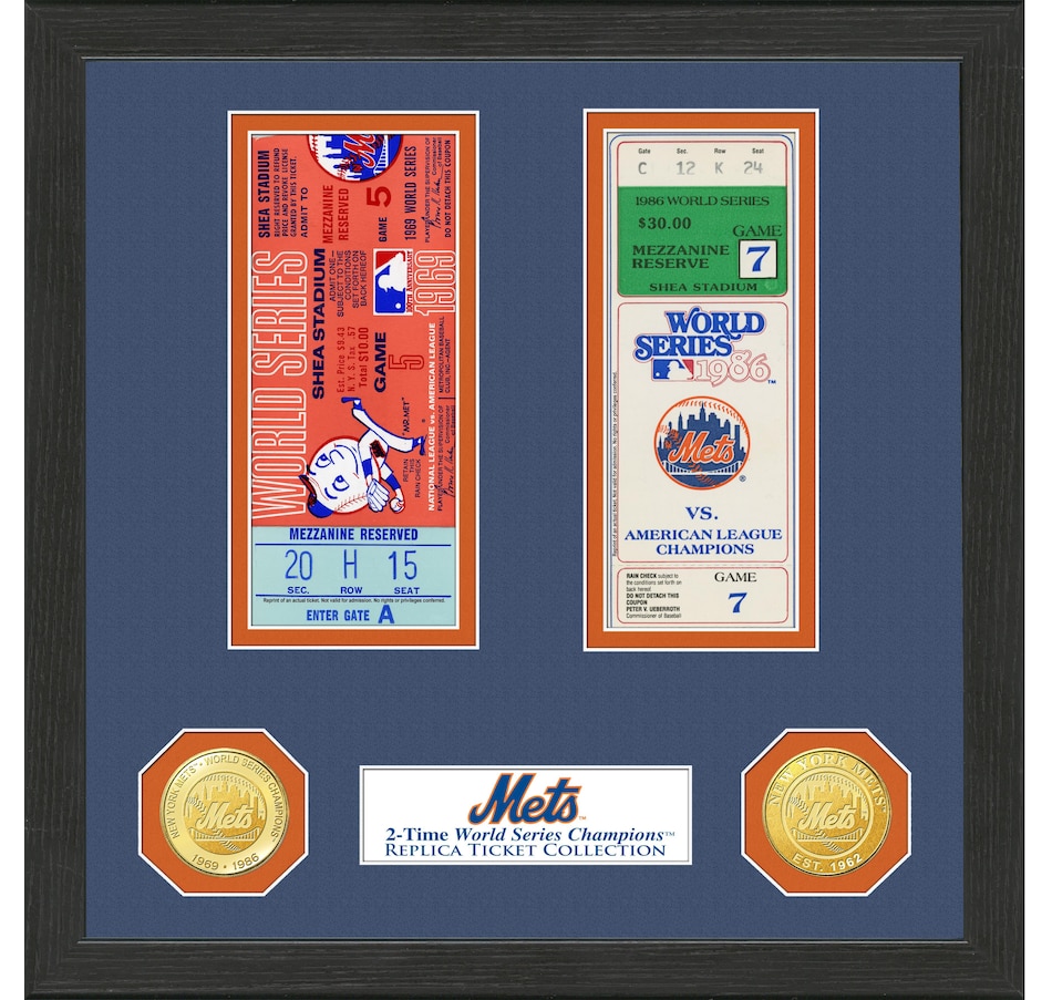 Image 658378.jpg, Product 658-378 / Price $104.99, New York Mets World Series Ticket Collection from Highland Mint on TSC.ca's Sports department