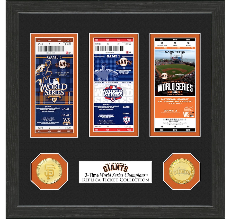 Image 658380.jpg, Product 658-380 / Price $104.99, San Francisco Giants World Series Ticket Collection from Highland Mint on TSC.ca's Sports department
