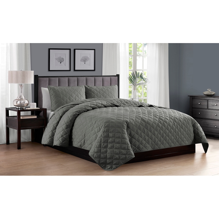 Image 658392_DGR.jpg, Product 658-392 / Price $41.99 - $62.99, Cathay Home Microfibre Diamond Quilt Set from CATHAY HOME on TSC.ca's Home & Garden department