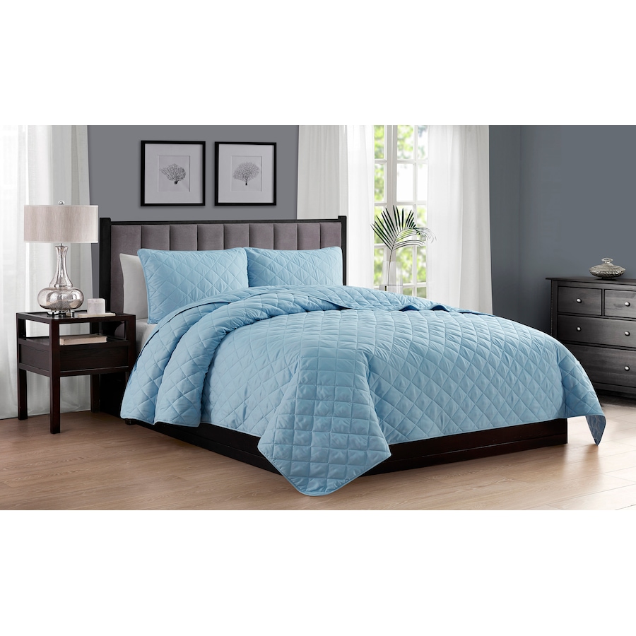 Image 658392_LTB.jpg, Product 658-392 / Price $41.99 - $62.99, Cathay Home Microfibre Diamond Quilt Set from CATHAY HOME on TSC.ca's Home & Garden department