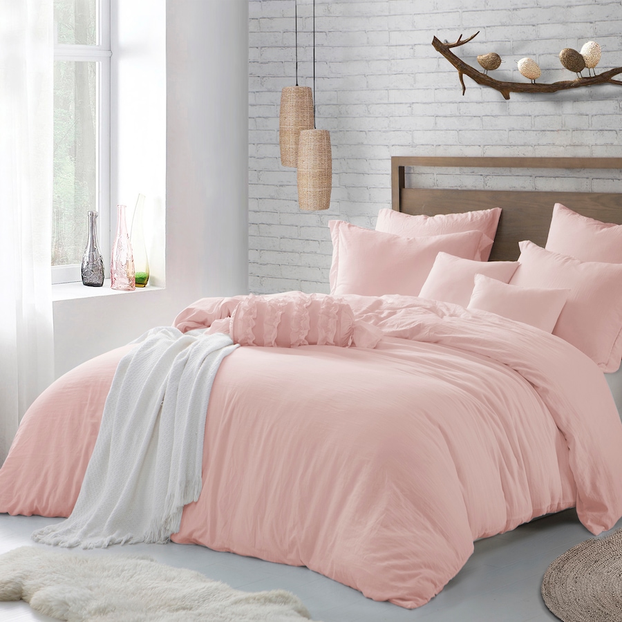 Image 658394_ROSBL.jpg, Product 658-394 / Price $46.99 - $57.99, Krinkle Microfibre Duvet Cover Set from Krinkle on TSC.ca's Home & Garden department