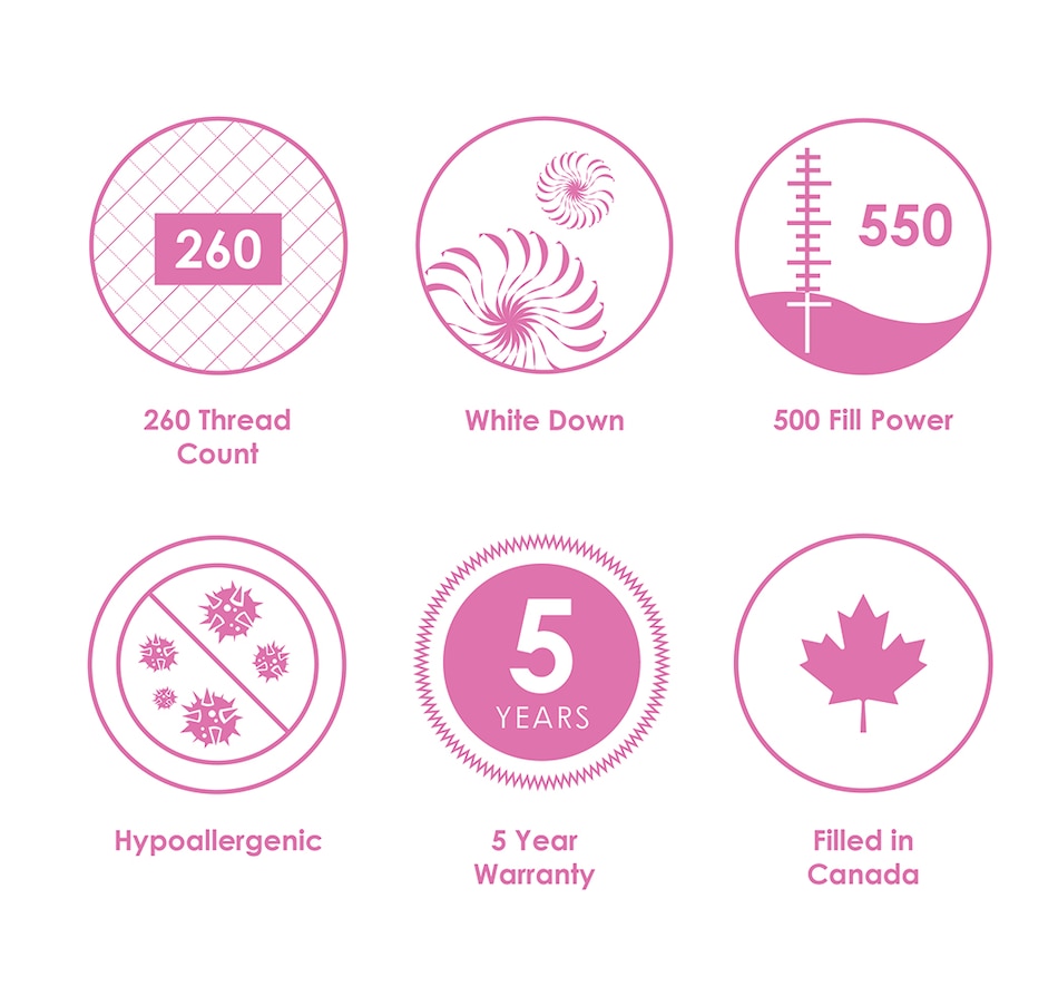 Image 658502_ALTMORE13.jpg, Product 658-502 / Price $125.00 - $230.00, Canadian Down & Feather White Down Pillow from Canadian Down & Feather on TSC.ca's Home & Garden department