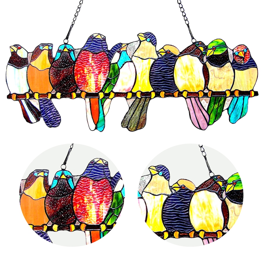 Image 658565_ALTMORE20.jpg, Product 658-565 / Price $265.00, Fine Art Tiffany Inspired Suncatcher - Birds from Fine Art Lighting on TSC.ca's Home & Garden department