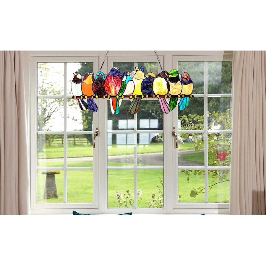 Image 658565_ALTMORE21.jpg, Product 658-565 / Price $265.00, Fine Art Tiffany Inspired Suncatcher - Birds from Fine Art Lighting on TSC.ca's Home & Garden department