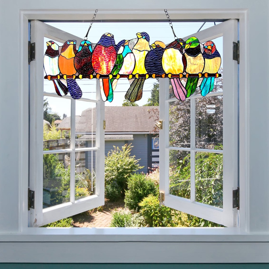 Image 658565_ALTMORE22.jpg, Product 658-565 / Price $265.00, Fine Art Tiffany Inspired Suncatcher - Birds from Fine Art Lighting on TSC.ca's Home & Garden department