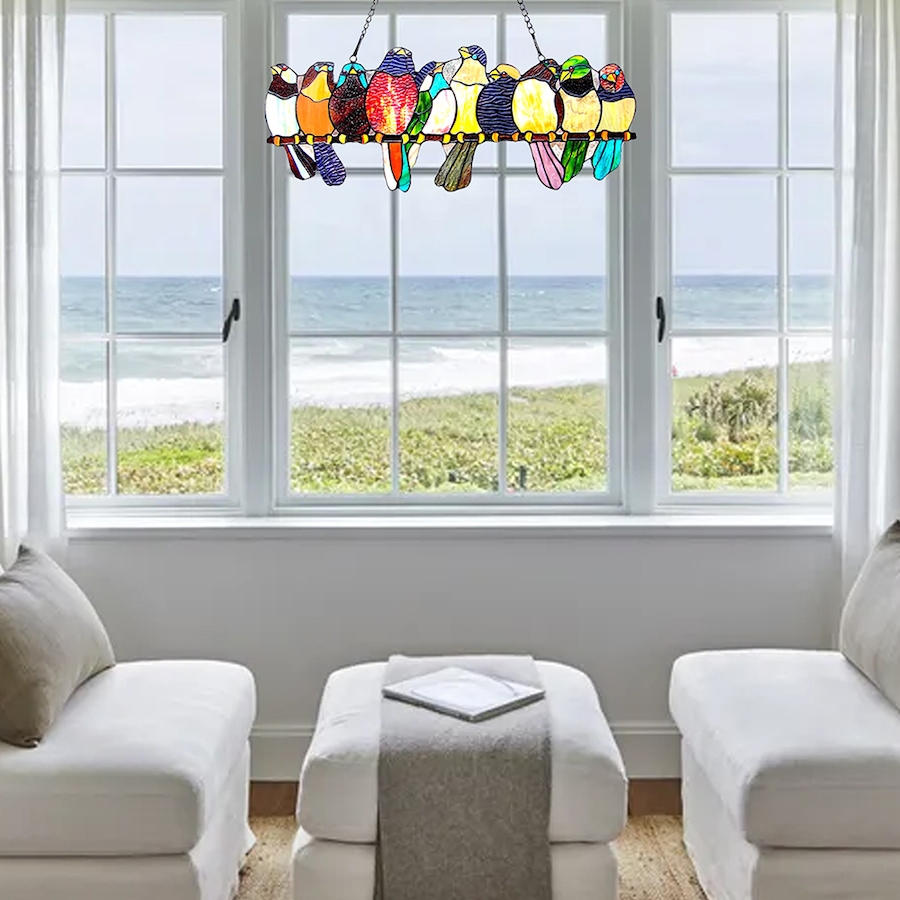 Image 658565_ALTMORE500.jpg, Product 658-565 / Price $265.00, Fine Art Tiffany Inspired Suncatcher - Birds from Fine Art Lighting on TSC.ca's Home & Garden department