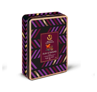 Walkers Milk Chocolate Rum & Raisin Embossed Tin