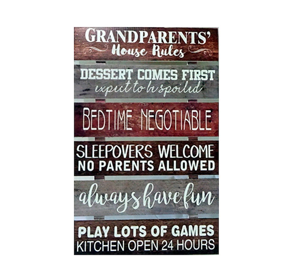 Image 658625.jpg, Product 658-625 / Price $52.95, Koppers Home Grandparents House Rules Wall Décor from Koppers on TSC.ca's Home & Garden department