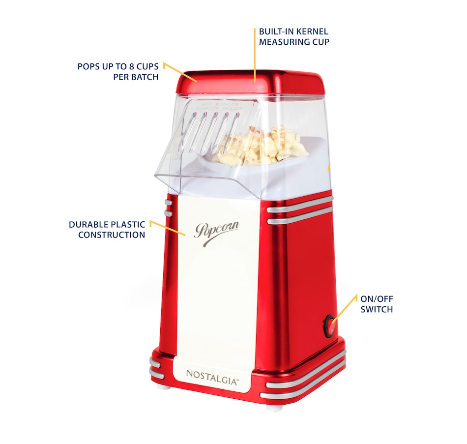 tsc.ca Nostalgia Retro Series 8Cup Hot Air Popcorn Maker