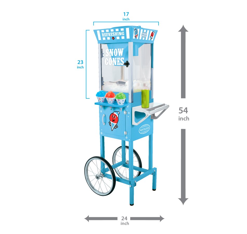 tsc.ca Nostalgia 53 Inches Tall Vintage Collection Snow Cone Cart