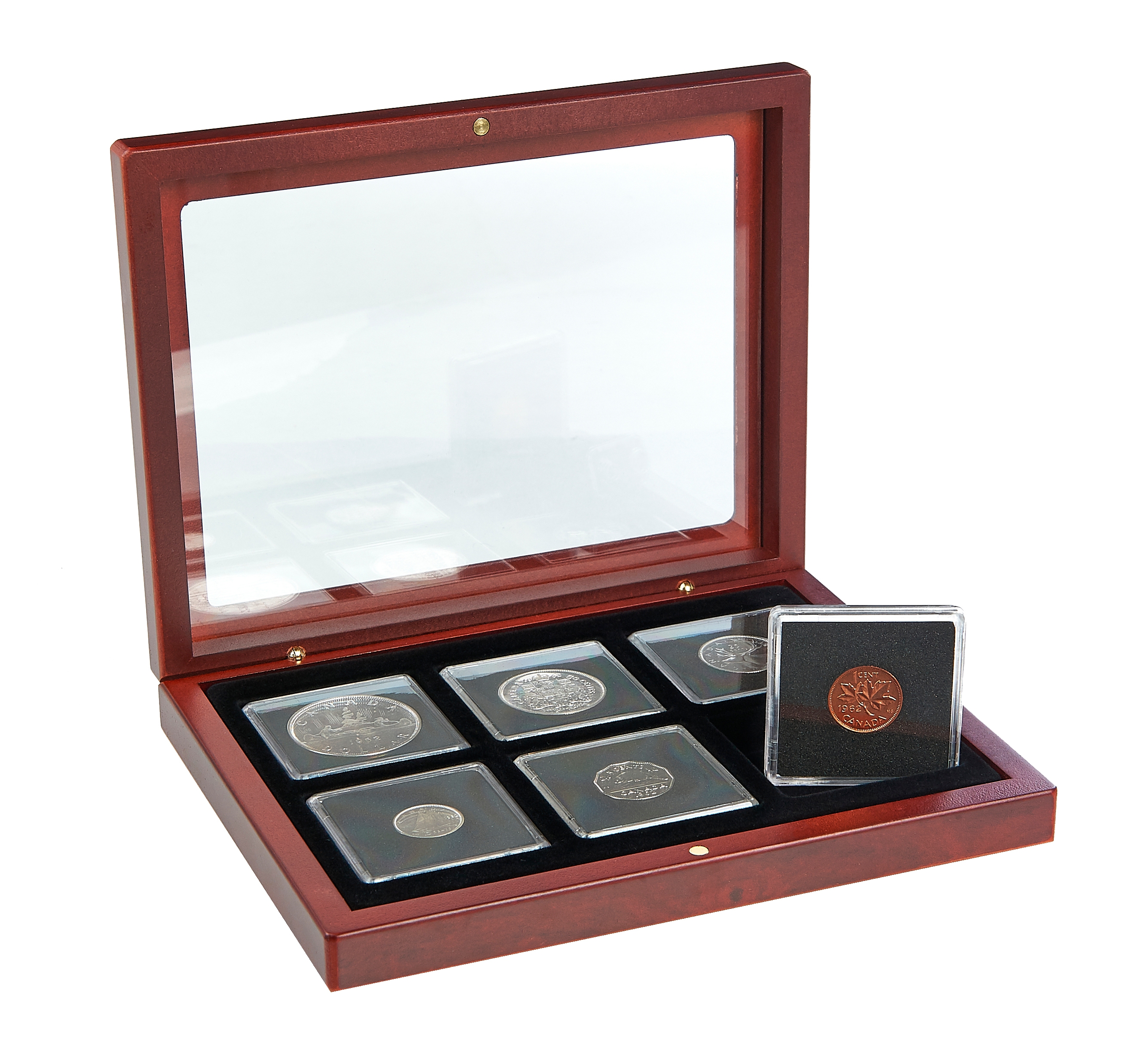 Six Select Gem Proof-Like Set Collection 1962–1967 in Mahogany