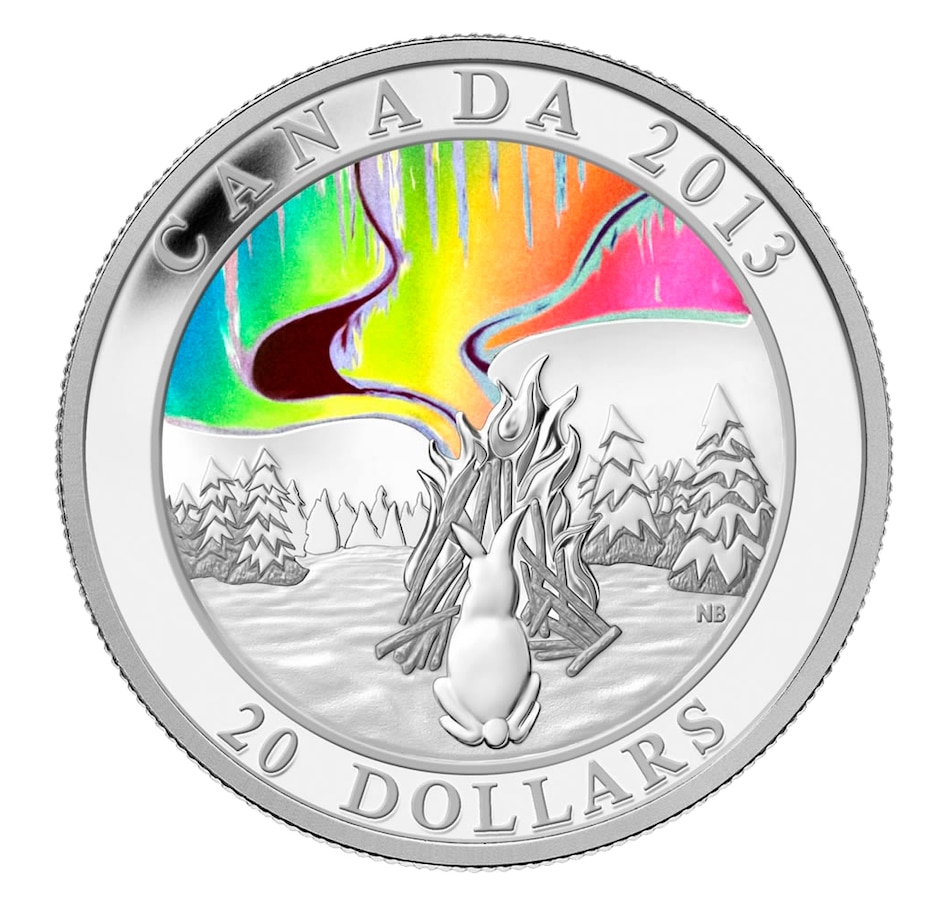 Image 658813_ALTMORE1.jpg, Product 658-813 / Price $329.85, $20 Fine Silver Hologram Proof Coins: A Story of the Northern Lights - The Raven, The Wolf, The Great Hare from Royal Canadian Mint (RCM) on TSC.ca's Coins department