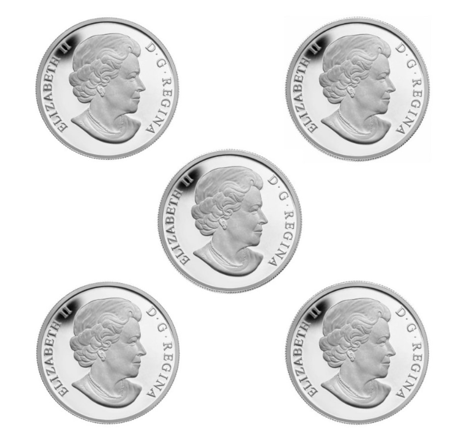 Image 658814_ALTMORE1.jpg, Product 658-814 / Price $549.95, 2014 $25 O Canada Five-Coin Fine Silver Set from Royal Canadian Mint (RCM) on TSC.ca's Coins department