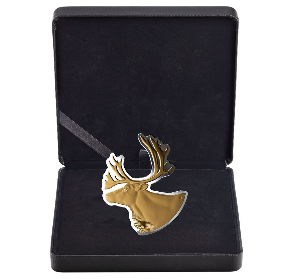 Image 658997.jpg, Product 658-997 / Price $329.95, 2020 Three-Ounce $50 Caribou Real Shape Fine Silver Coin from Royal Canadian Mint (RCM) on TSC.ca's Coins department