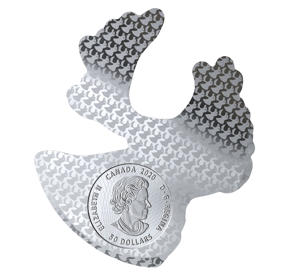 Image 658997_ALTMORE2.jpg, Product 658-997 / Price $329.95, 2020 Three-Ounce $50 Caribou Real Shape Fine Silver Coin from Royal Canadian Mint (RCM) on TSC.ca's Coins department