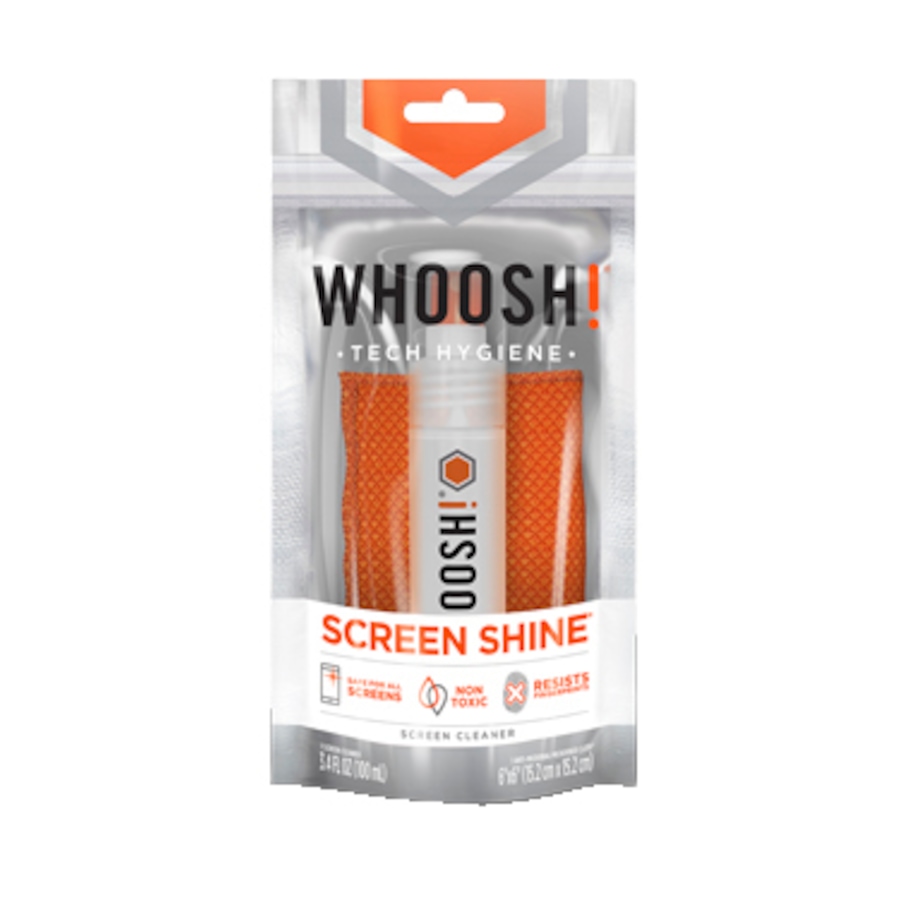 Image 659214.jpg, Product 659-214 / Price $18.99, Whoosh Screen Shine GoXL Spray with Antimicrobial Cloth (non-toxic alcohol- and ammonia-free formula, 100 ml) from Whoosh on TSC.ca's Electronics department