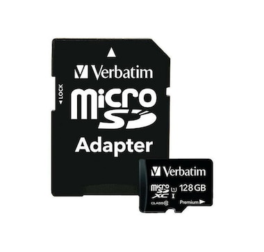 Verbatim 44085 128GB Premium microSDXC Memory Card with Adapter, UHS-I V10 U1 Class 10