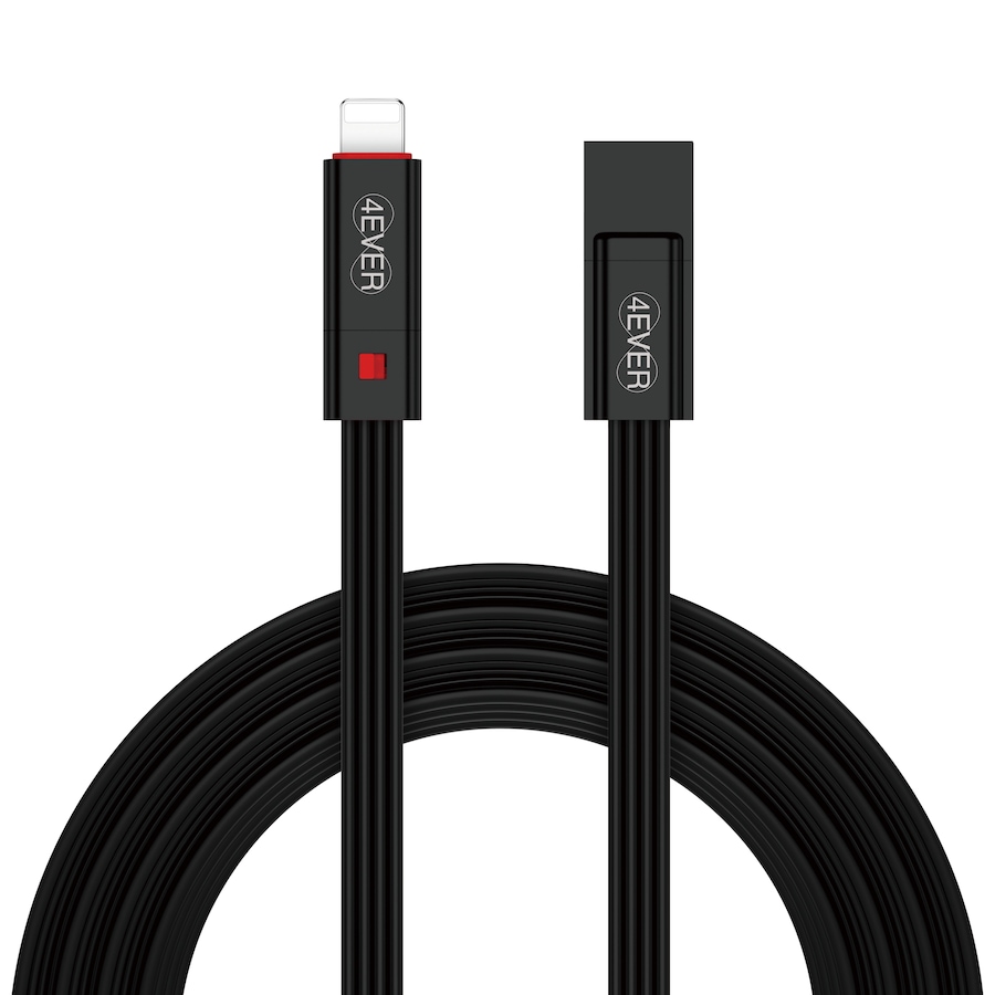 Image 659876_BLK.jpg, Product 659-876 / Price $59.99, FourEver Renewable Cables (2-Pack with 4 Interchangeable Tips)  on TSC.ca's Electronics department