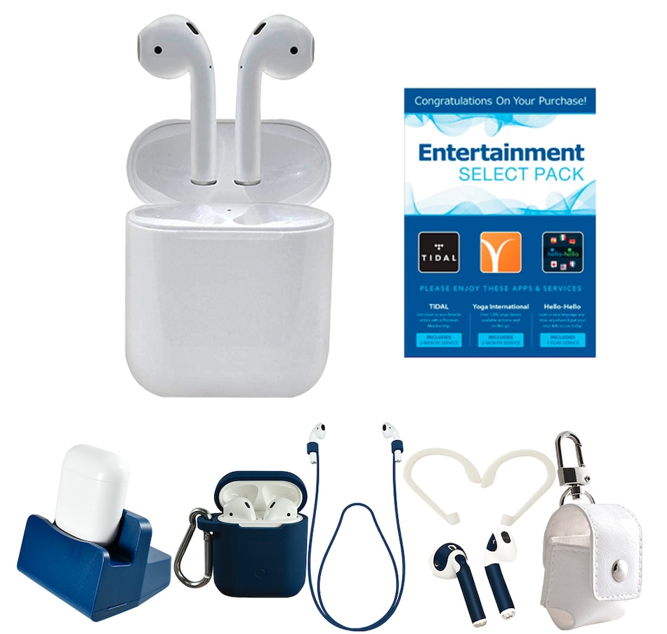 Image 659877_BLU.jpg, Product 659-877 / Price $299.99, Apple AirPods Wireless Earphones with Charging Case, Accessories and Entertainment Fun Pack Software from Apple on TSC.ca's Electronics department