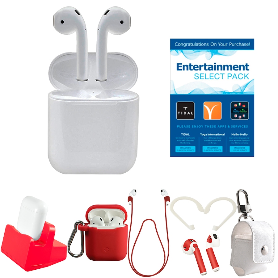 Image 659877_RED.jpg, Product 659-877 / Price $299.99, Apple AirPods Wireless Earphones with Charging Case, Accessories and Entertainment Fun Pack Software from Apple on TSC.ca's Electronics department