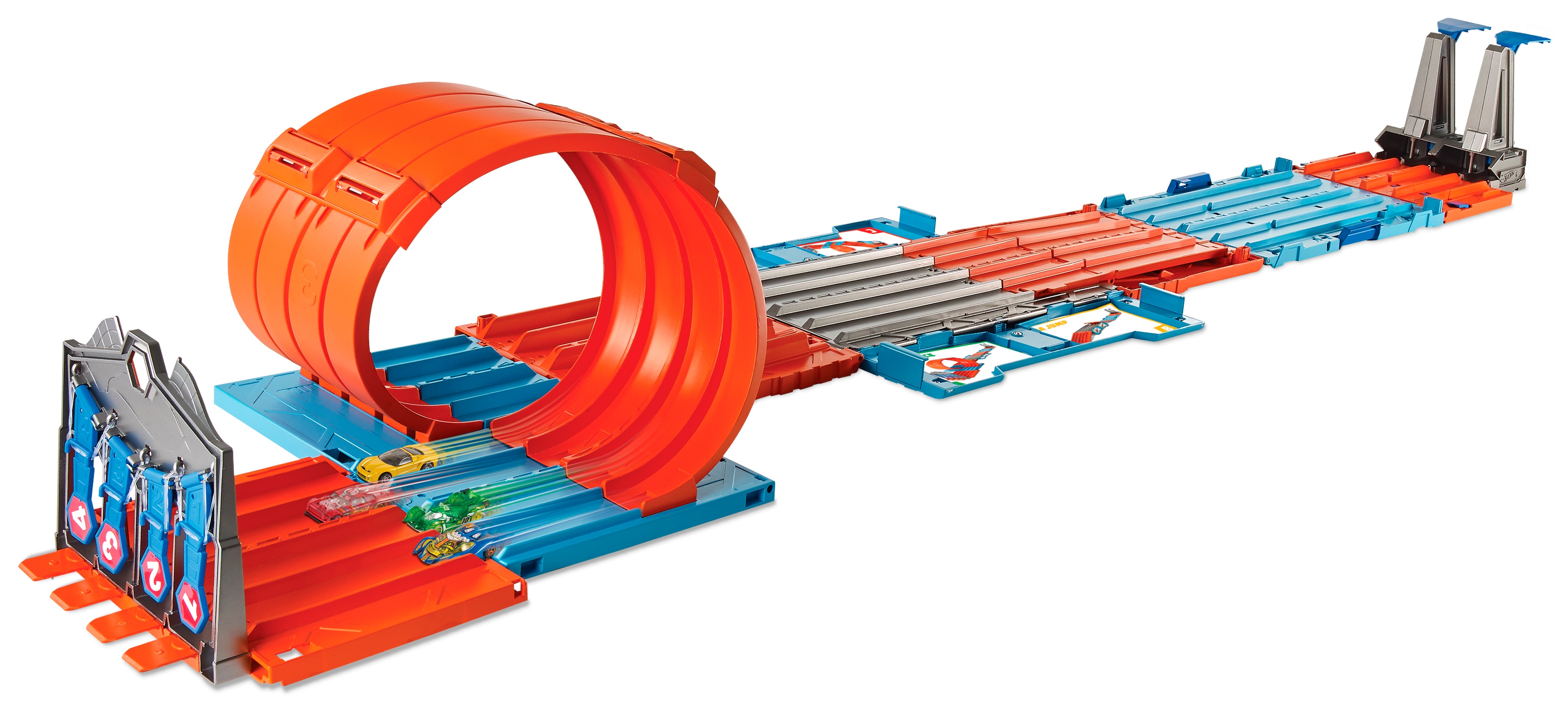 hot wheels track builder system race crate & stunt set