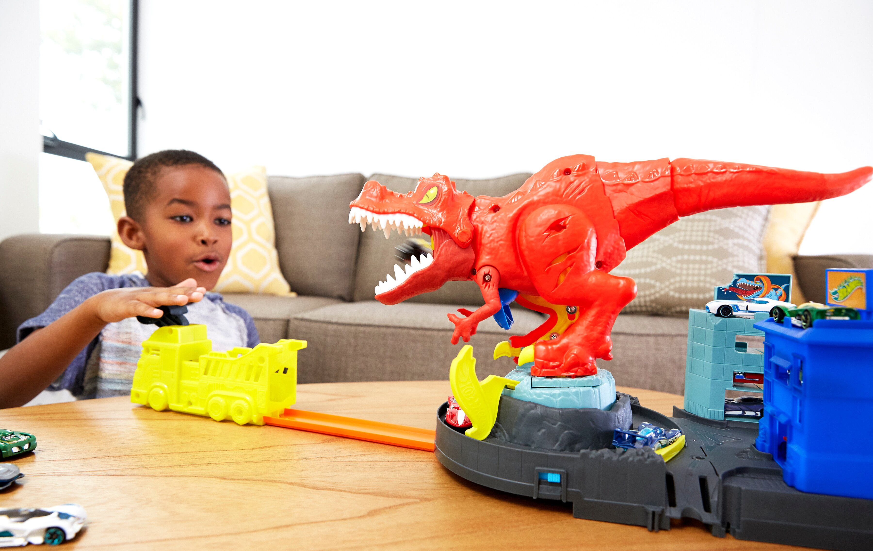 hot wheels city t rex rampage