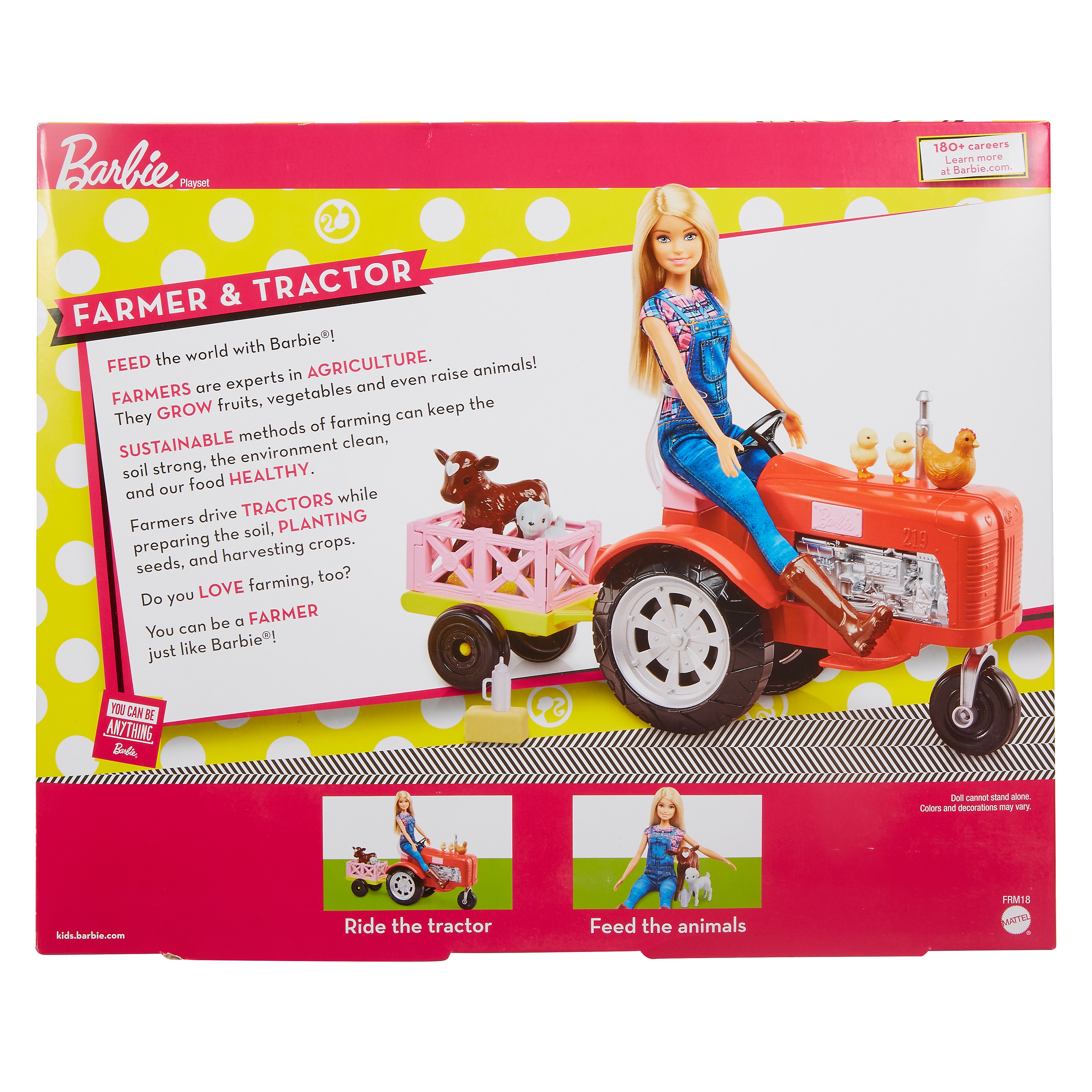 barbie doll and tractor set