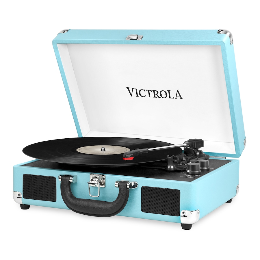 Image 659996_TRQ.jpg, Product 659-996 / Price $99.99, Victrola Bluetooth Suitcase Record Player with 3-Speed Turntable from Victrola on TSC.ca's Electronics department