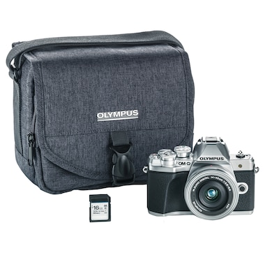 Olympus OM-D E-M10 Mark III Camera with 14-42 EZ Lens Kit, 16GB SD Card and Camera Bag